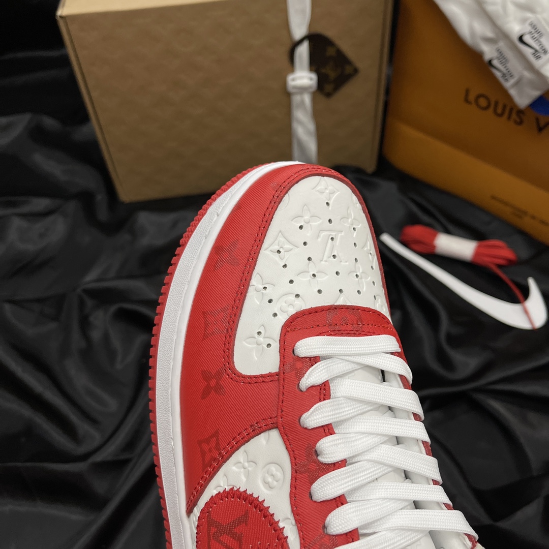 L*V Nike Air Force 1 Low By Virgil Abloh White Red