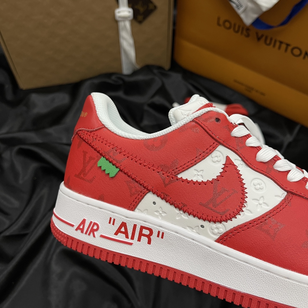L*V Nike Air Force 1 Low By Virgil Abloh White Red