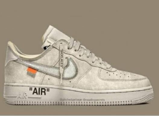 Off White AF1 Low Suede Sail