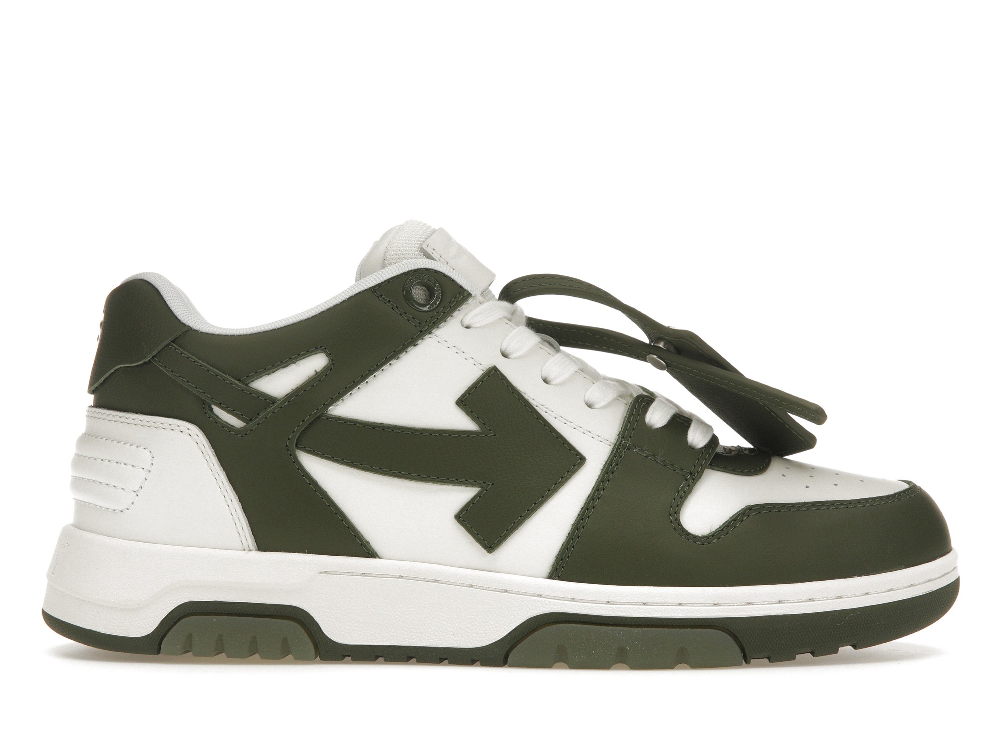 OFF-WHITE Out Of Office OOO Low Tops White Khaki