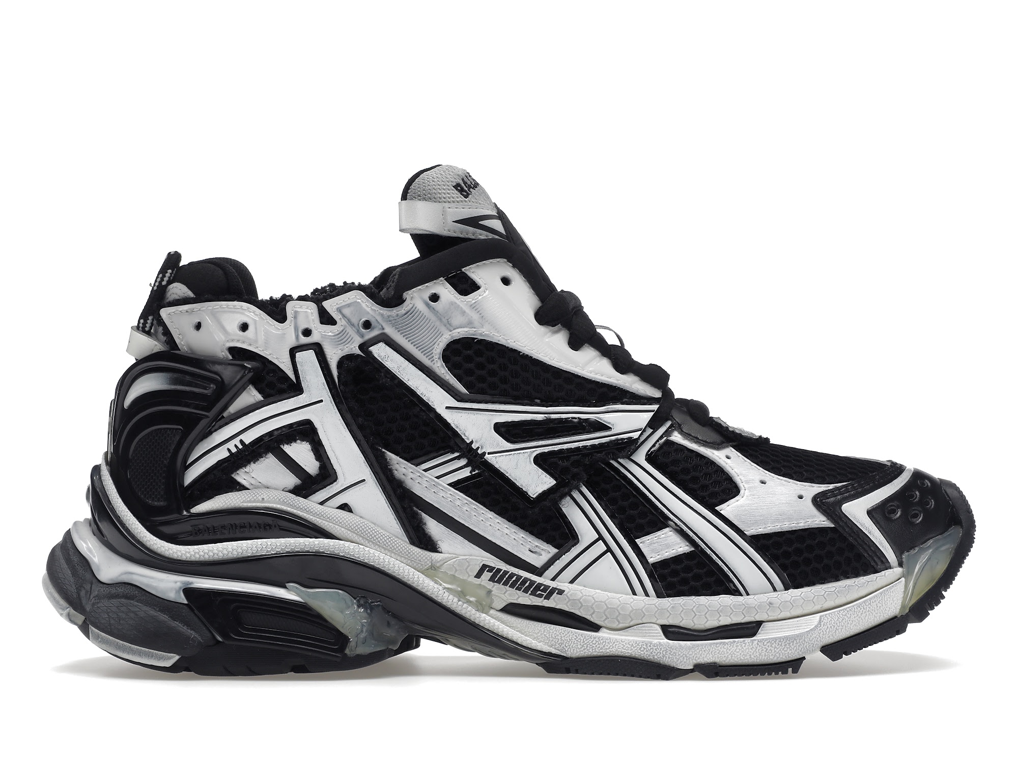 Ba*len*cia*ga runner white black white