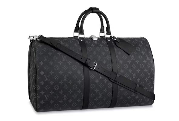 L*V Keepall Bandouliere Monogram Eclipse 55 Black/Grey