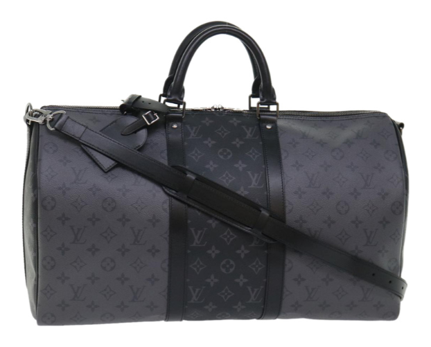 L*v Keepall Bandouliere Monogram Eclipse Reverse 50 Gray