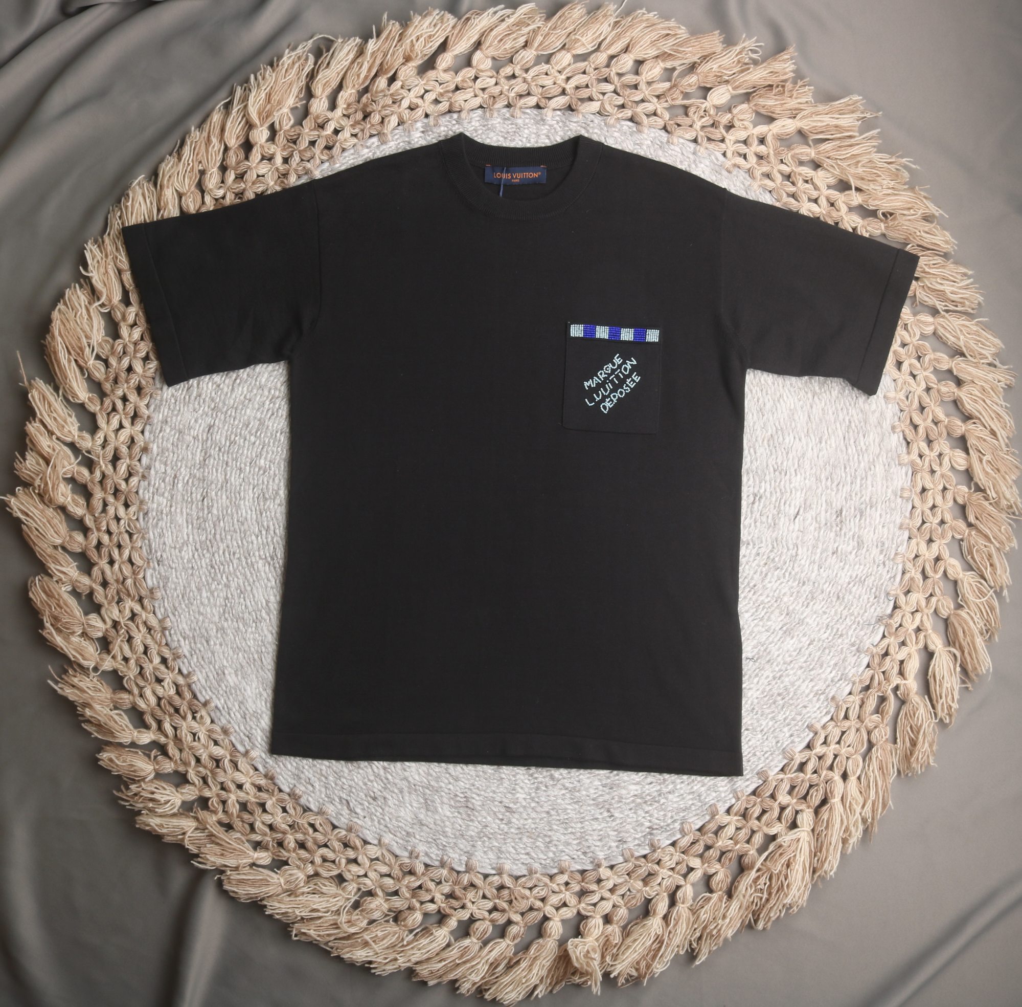 L*V Embellished Short-Sleeved Cotton Crewneck