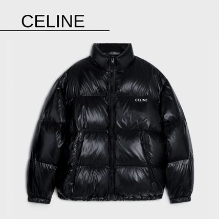 C*LINE Nylon Street Style Plain Oversized Logo Down Jackets