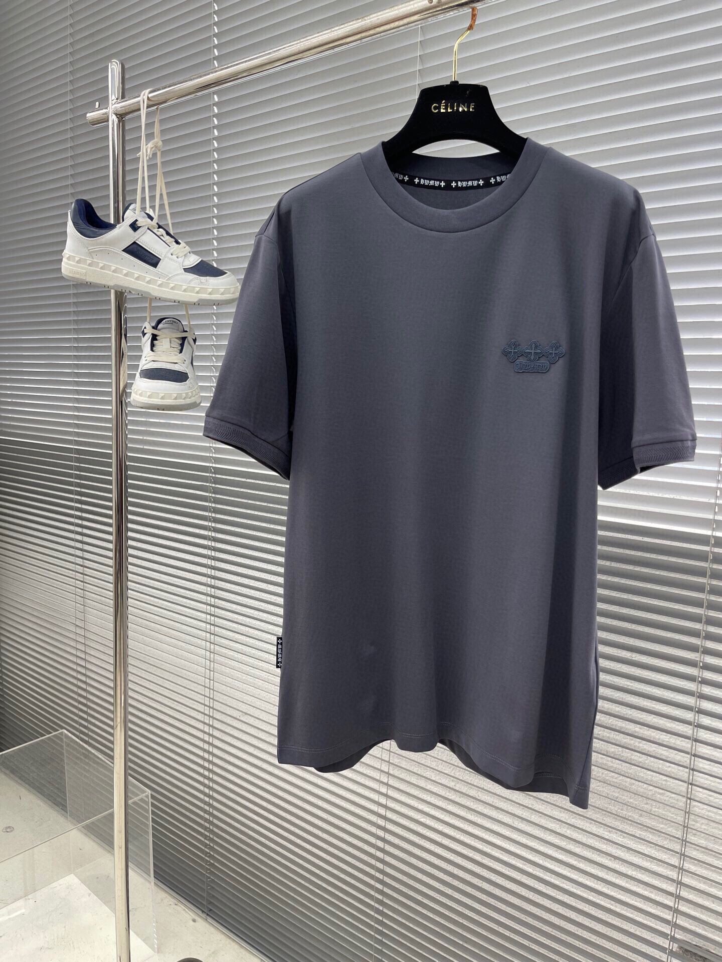 chrome heart* t shirt grey