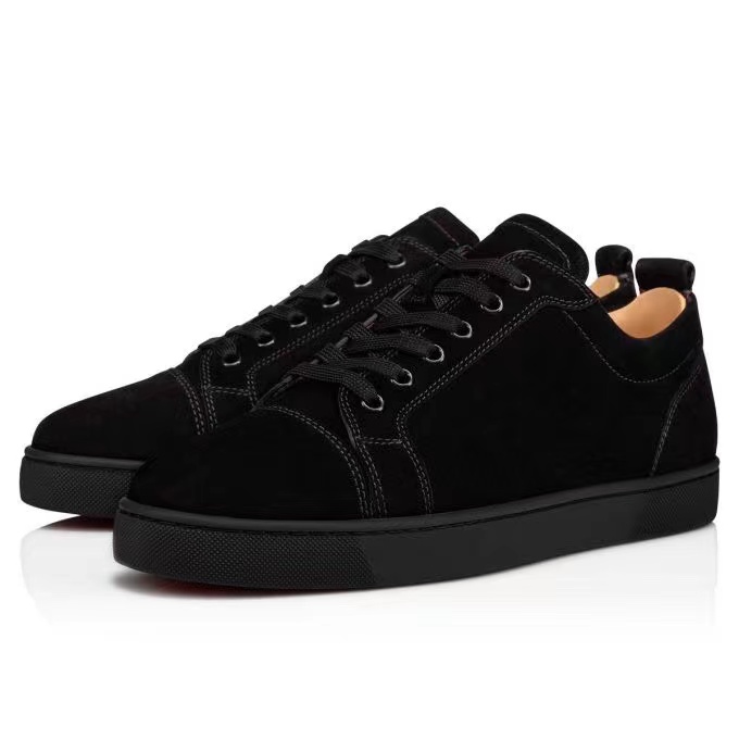 christia* loubouti* black L**is junior sneakers